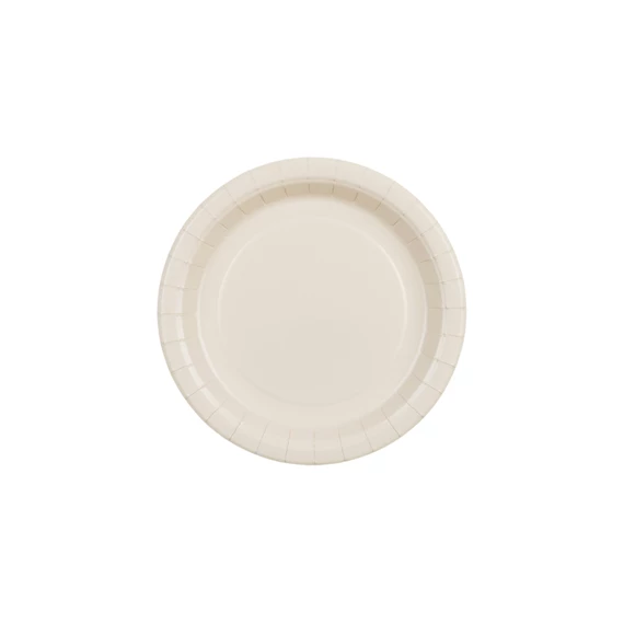 Papírtányér 18 cm bézs S/6