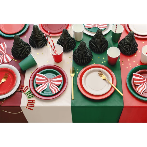 Papírtányér 18 cm piros S/6