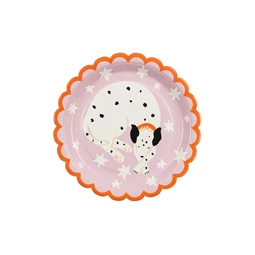 Papírtányér dalmata 18x18 cm mix S/6