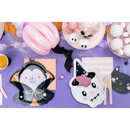 Papírtányér drakula, 23x25 cm, mix S/6