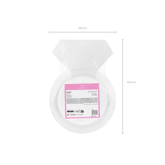 Papírtányér gyűrű, mix, 18x25,5 cm S/6