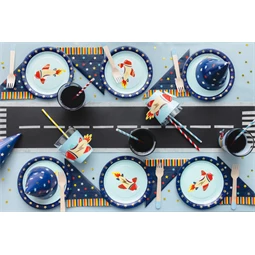 Papírtányér repülőgép, 18x18 cm, mix S/6