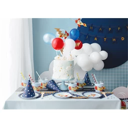 Papírtányér repülőgép, 18x18 cm, mix S/6