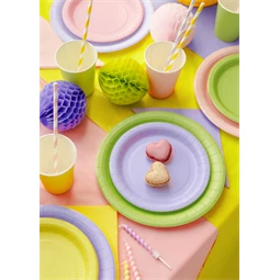 Papírtányérok 23 cm világoszöld S/6
