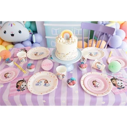 Papírtányérok Gabby babaháza, mix, 23 cm S/6