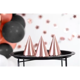 Party kalapok rózsaarany 16 cm S/6