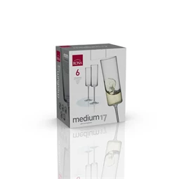 Pezsgős pohár MEDIUM 170 ml 6x23 cm S/6