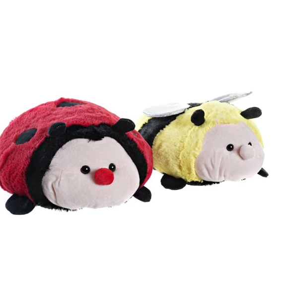 Plüss katica, méhecske 26x30x15 cm 2 féle