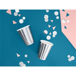Papírpohár ezüst 220 ml S/6