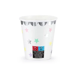 Papírpohár unikornis - csillagok, 180 ml S/6