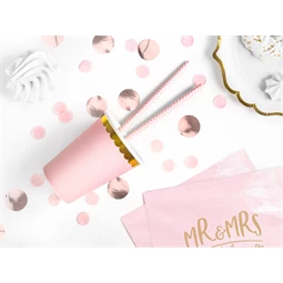 Papírpohár világos rózsaszín 220 ml S/6