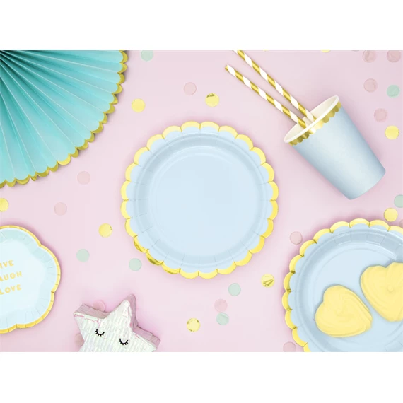 Poharak világoskék 220 ml S/6