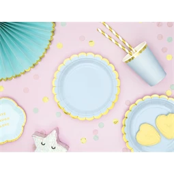 Papírpohár világoskék 220 ml S/6