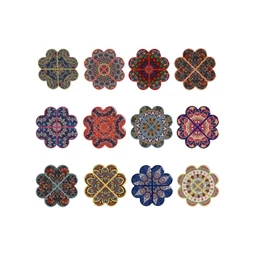 Poháralátét Mandala 11,5x11,5x0,5 cm 12 féle