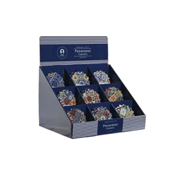 Poháralátét arc mintás 10,8x10,8x0,7 cm 4 féle