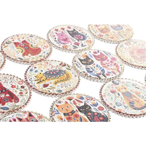 Poháralátét cica 10,8x10,8x0,7 cm 12 féle