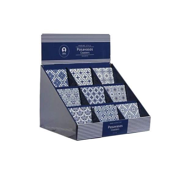 Poháralátét, csempe 10,8x10,8x0,7 cm 12 féle