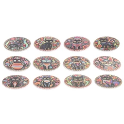 Poháralátét 10,8x10,8x0,7 cm 12 féle