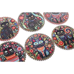 Poháralátét 10,8x10,8x0,7 cm 12 féle