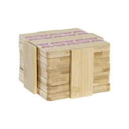 Poháralátét szett afrika mintás 10x10x1 cm S/6