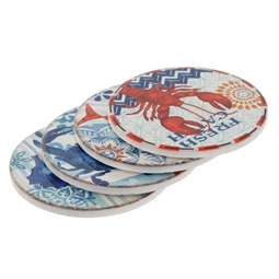 Poháralátét, tengeri állatok 11x11x0,7 cm 12 féle