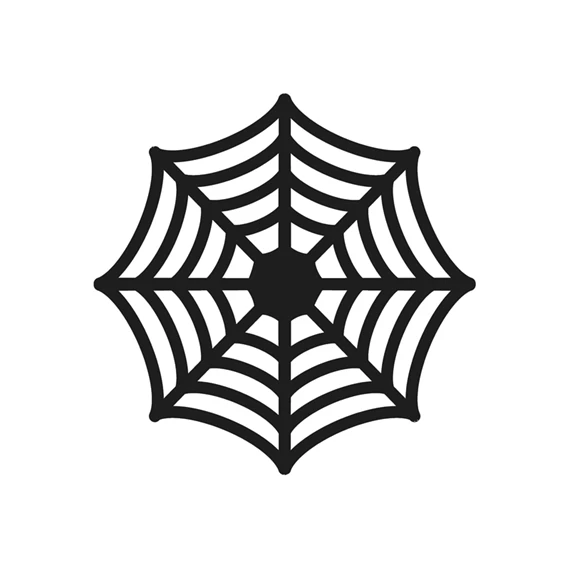 Papírtányér alátét pókhálós fekete 27,5 cm S/4