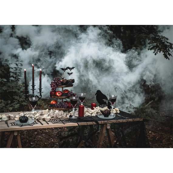 Papírtányér alátét pókhálós fekete 27,5 cm S/4