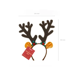 Rénszarvas agancs fejpánt fülekkel 29x34 cm vegyes