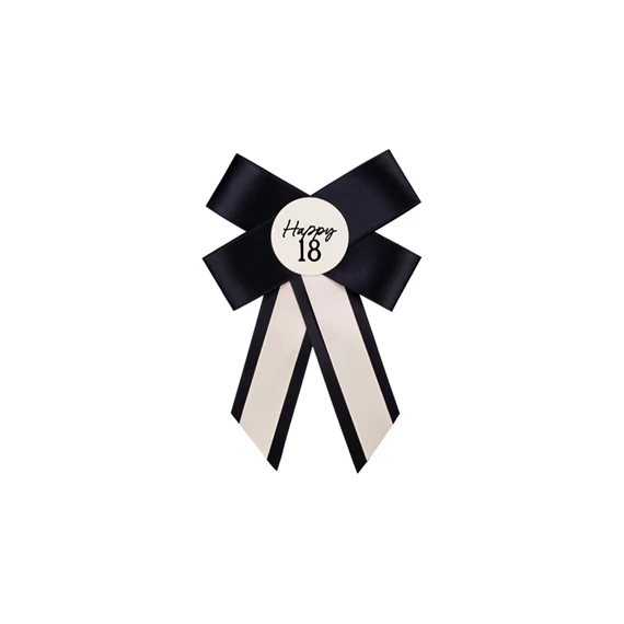 Rozetta 18. születésnapra 11x17 cm krém-fekete