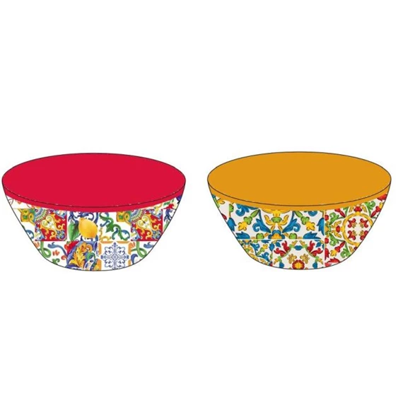 Salátás tál mintás 25x25x12 cm 2 féle