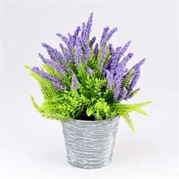 Selyemvirág Levendula kaspóban 20x8 cm