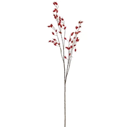 Selyemvirág ág csipkebogyóval 123 cm