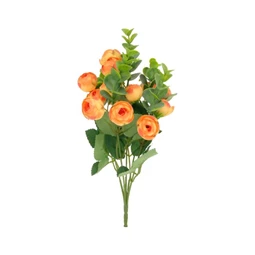 Selyemvirág Boglárkacsokor Eukaliptusszal 31 cm