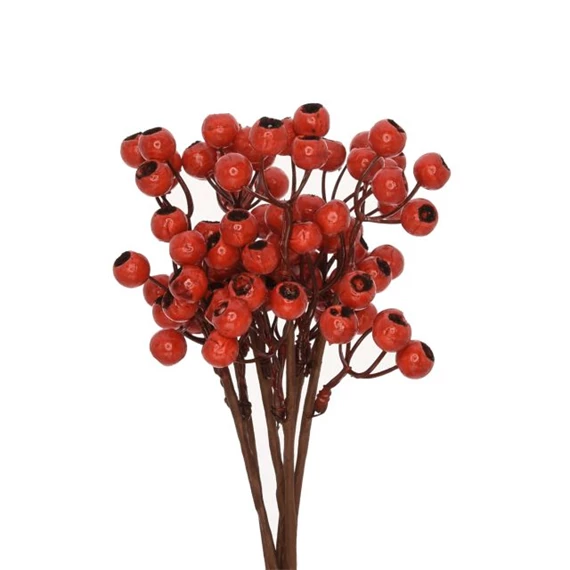 Selyemvirág bogyós ág 26 cm S/6
