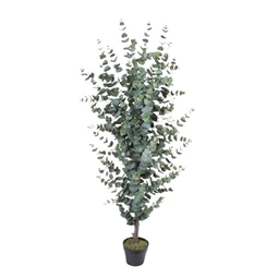 Selyemvirág cserépben, eukaliptusz 50x50x155 cm