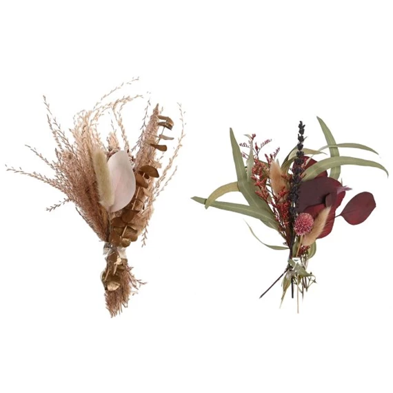 Selyemvirág csokor szárazvirág 9,5x4,5x22,5 cm 2 féle