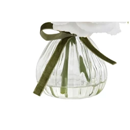 Selyemvirág csokor vázában 17x20x24 cm 2 féle