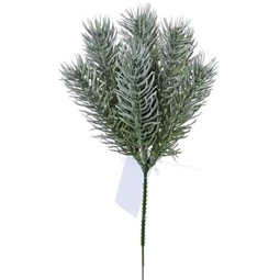 Selyemvirág fenyőág, glitteres, betűzős 26 cm