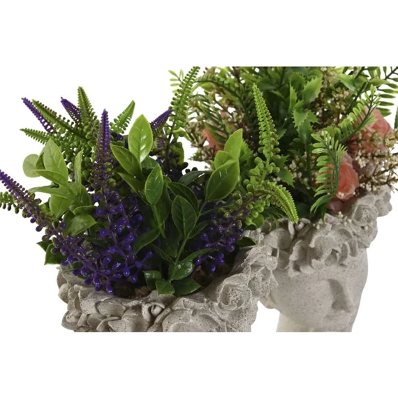 Selyemvirág női fej kaspóban 17x18x35 cm 2 féle