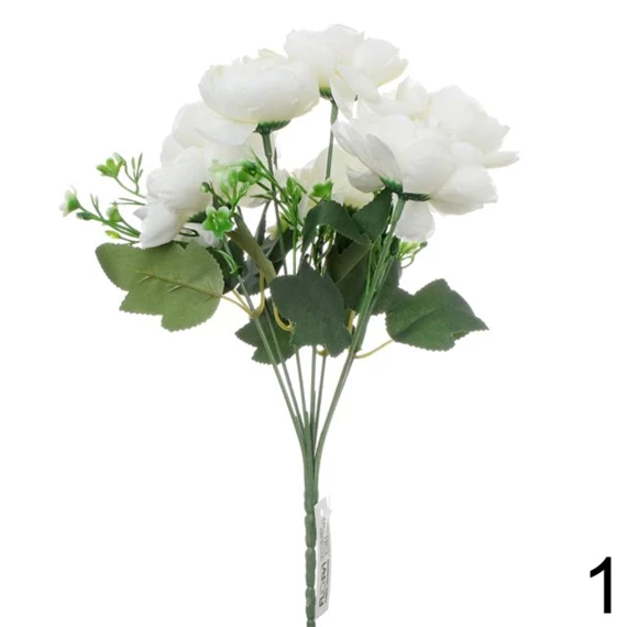 Selyemvirág pünkösdi rózsacsokor 30 cm 2féle