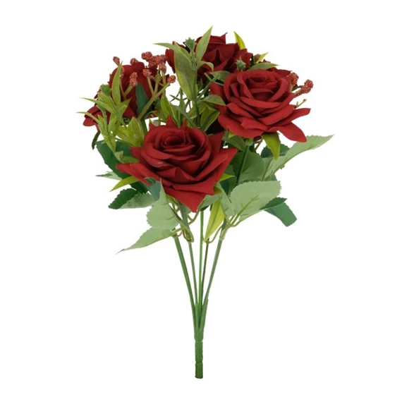 Selyemvirág Rózsacsokor 32 cm