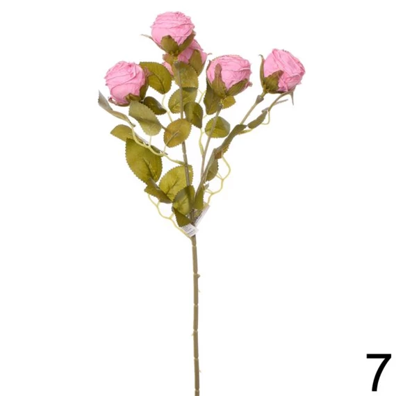 Selyemvirág rózsacsokor 43 cm 10féle