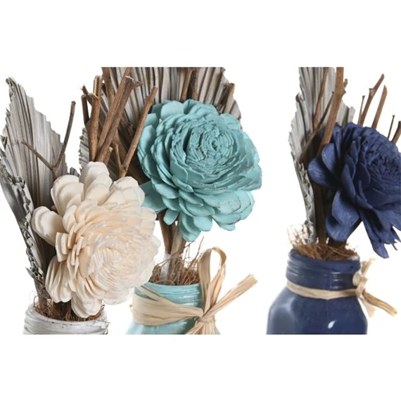 Selyemvirág szett szárazvirág 20x8x20 cm 2 féle S/3