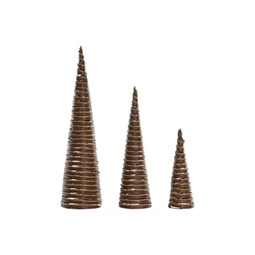 Stilizált fenyő szett LED-es 20x20x80 cm S/3