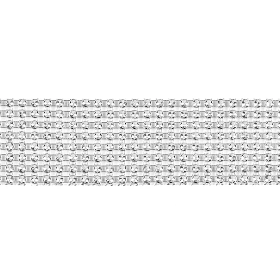 Strassz szalag ezüst 4x900 cm