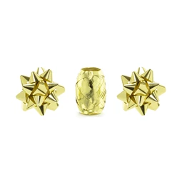 Szalag és rozettakészlet arany mix S/3