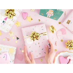 Szalag és rozettakészlet arany mix S/3