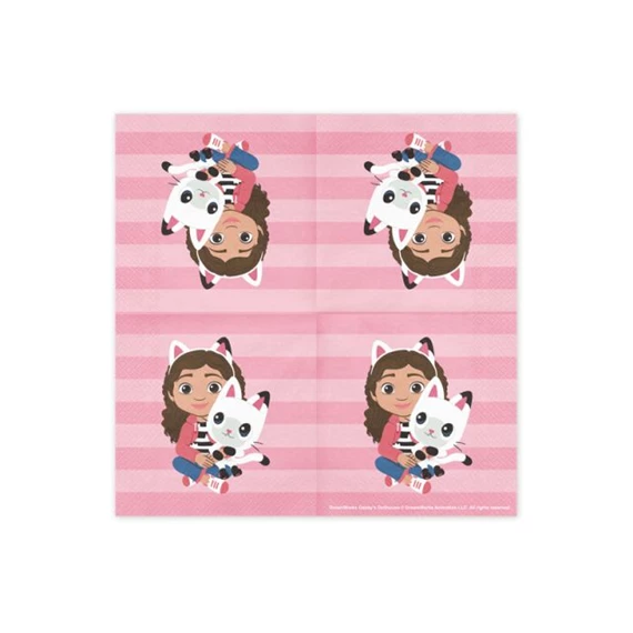 Szalvéta Gabby babaháza, 33 x 33 cm, mix S/20