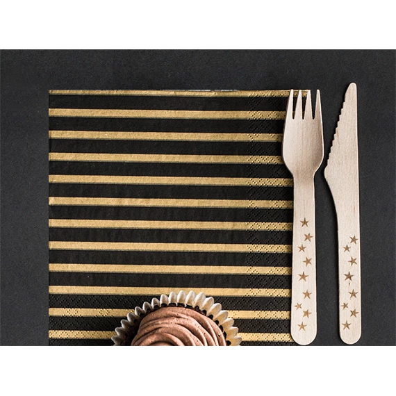 Szalvéta csíkos 33x33 cm arany S/20