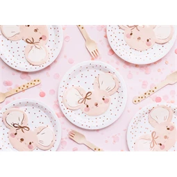 Szalvéta egér, világos rózsaszín, 16x10 cm S/20